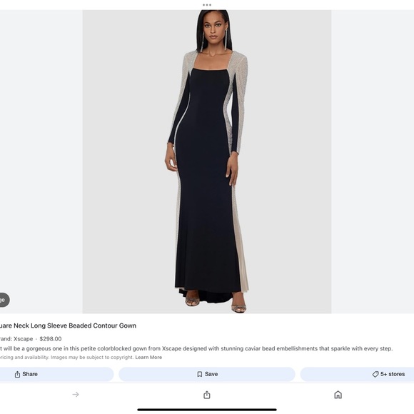 Xscape Black Evening Gown - Picture 9 of 9